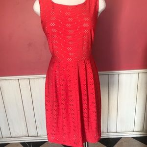 *Enfocus Studio Sleeveless A-Line Dress Coral